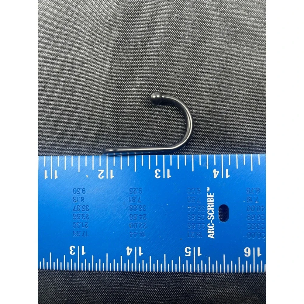 30 Pcs Black Coat Hat‎ Towel Key Cup Wall Hooks with Screws Bulk Set ZE0691